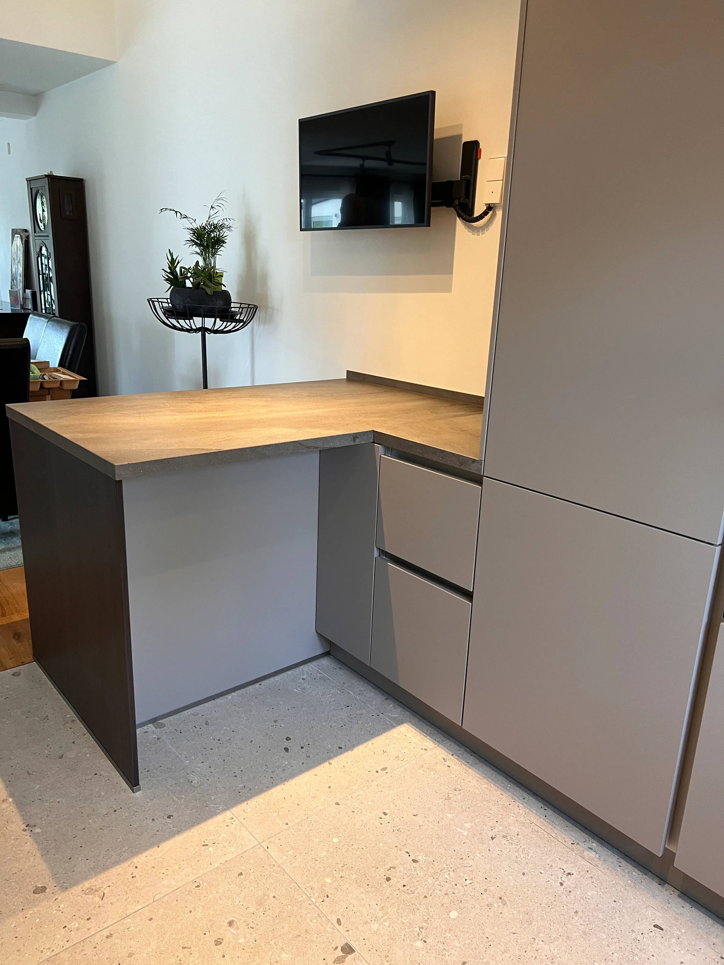 Rückseite des Tresens