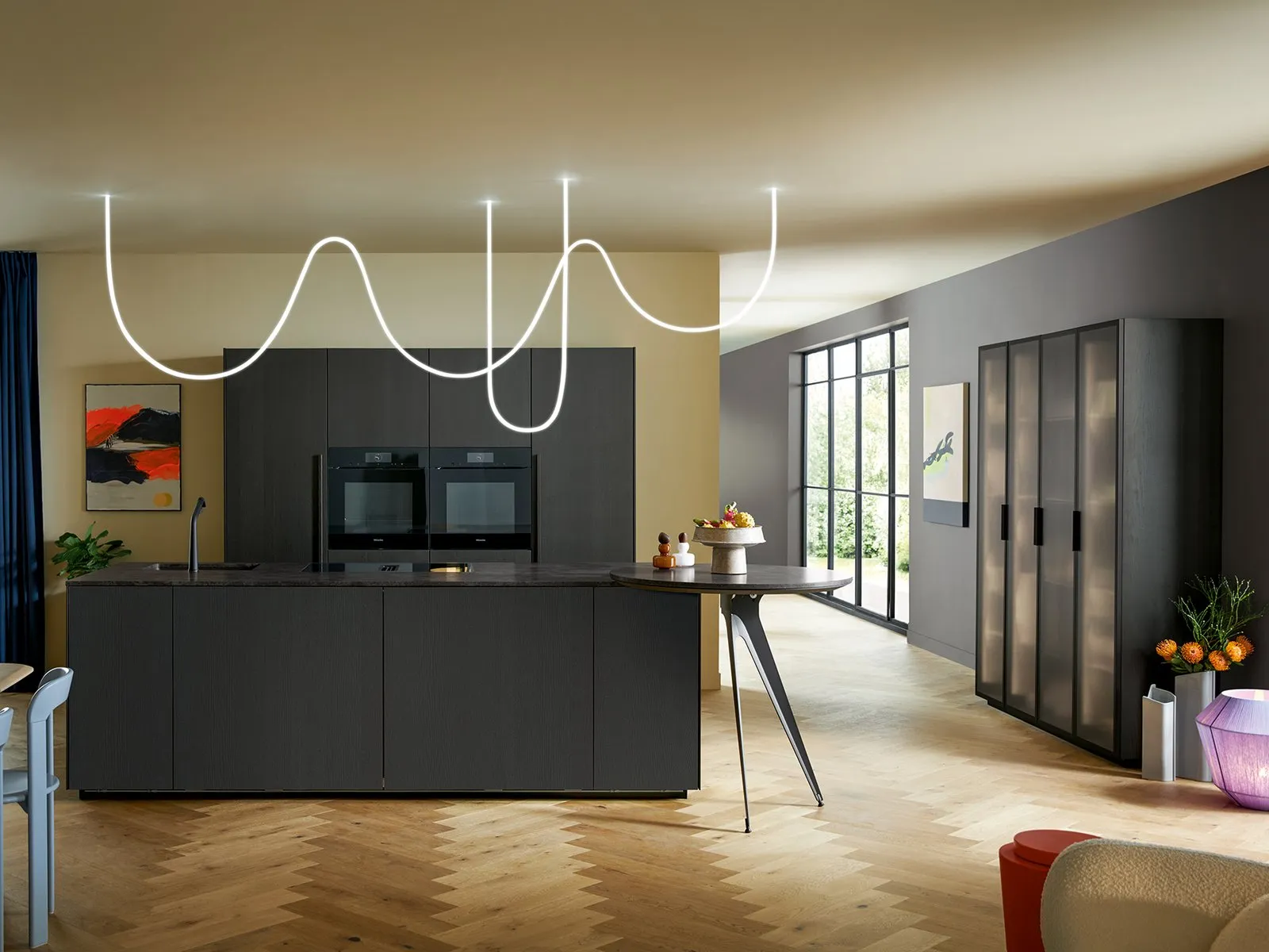 next125 nx680 Eiche nx914 Spiegelglas Bronze – Gesamtansicht